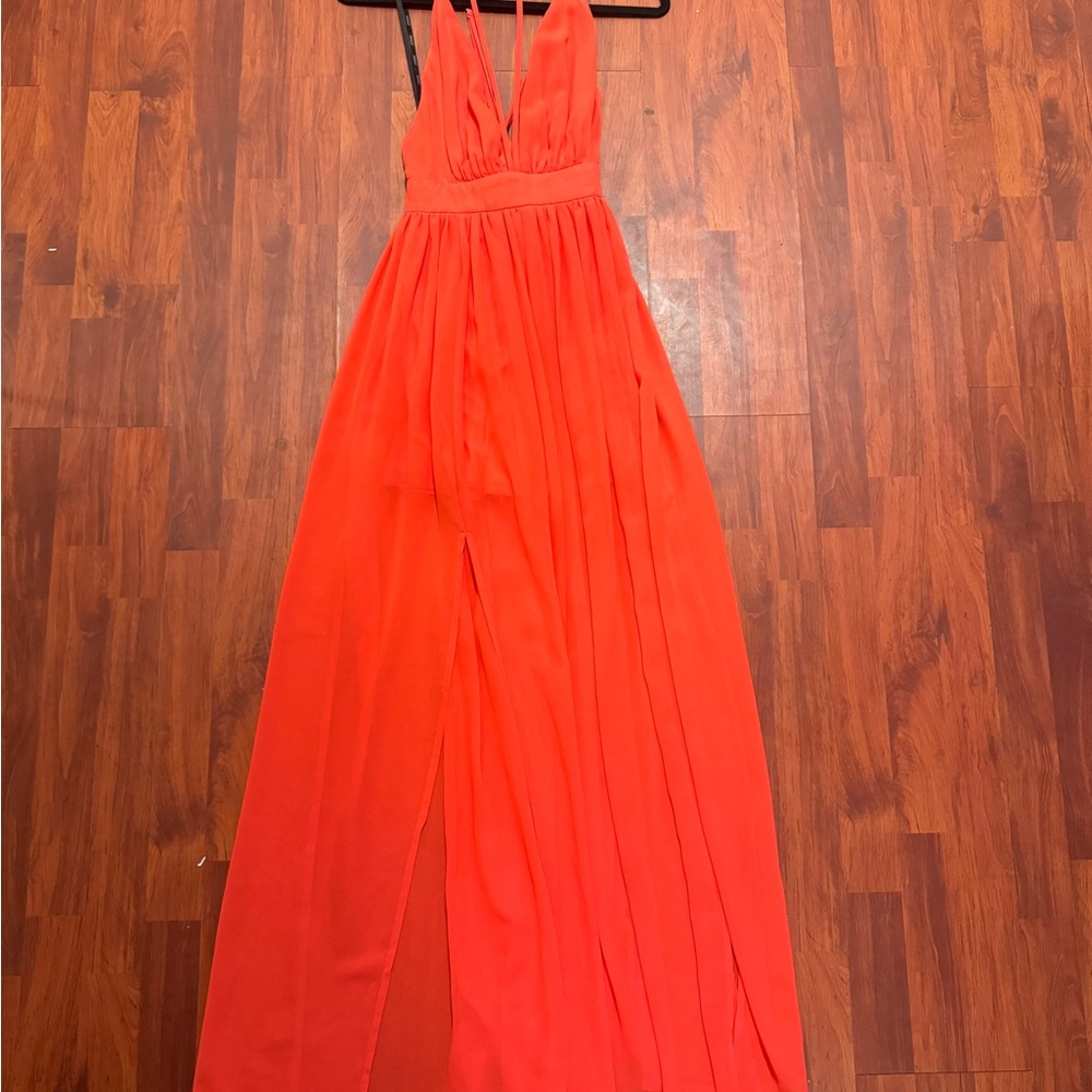 Vibrant Orange Maxi Dress